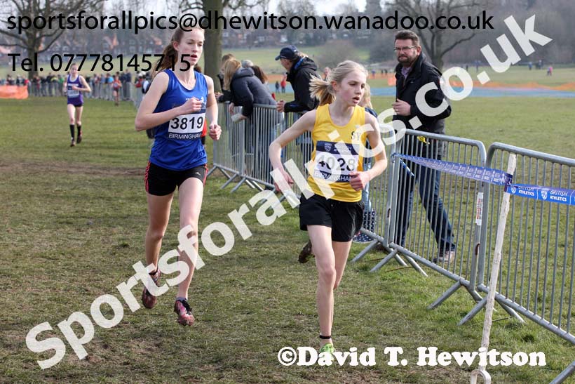 Girls under-15s 2016 Inter Counties Cross Country Champs. and Cross Challenge Final, Cofton Park, Birmingham. Photo: David T. Hewitson/Sports for All Pics